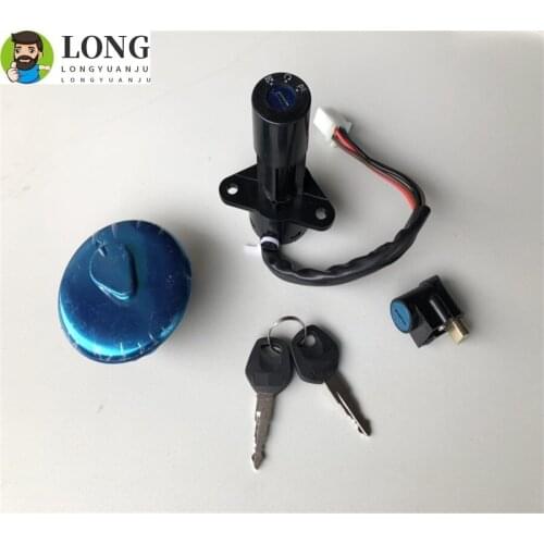 Motorcycle 6 Wire Ignition Switch Lockset direction of the lock Fuel Tank Cover Key For QJ125 LF125 125CC