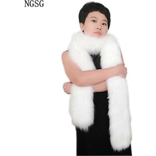 Couple style white real fox fur scarf weave woman large luxury 200cm soft black genuine fur scarves winter fashion thick fur sha