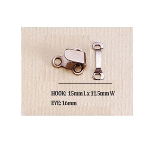 Wholesale 100sets/lot 2 parts 8011A trousers skirts hooks and eyes metal brass nickle color free shipping HE-004
