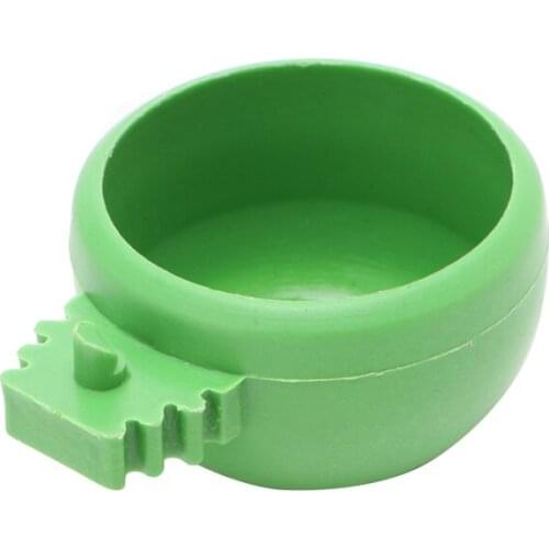 Mini Parrot Food Water Bowl Feeder Plastic Pigeons Birds Cage Sand Cup Feeding