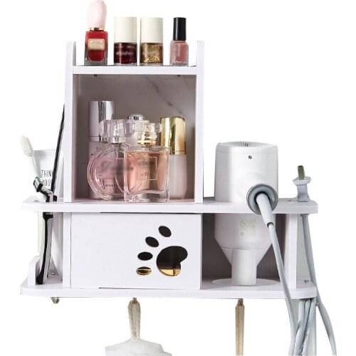 Hair dryer rack free punching bathroom toilet toilet storage rack wall hanging hair dryer rack hair dryer rack