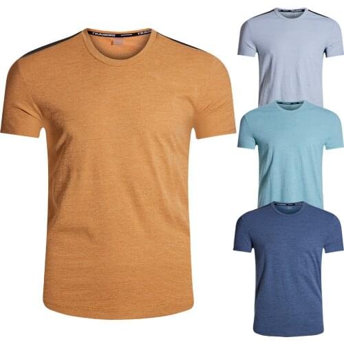 XBT11 Short Sleeved Plain Fitness Sports Tee Shirts Summer Full Polyester Breathable Training Sportswear Tops With Words At Side