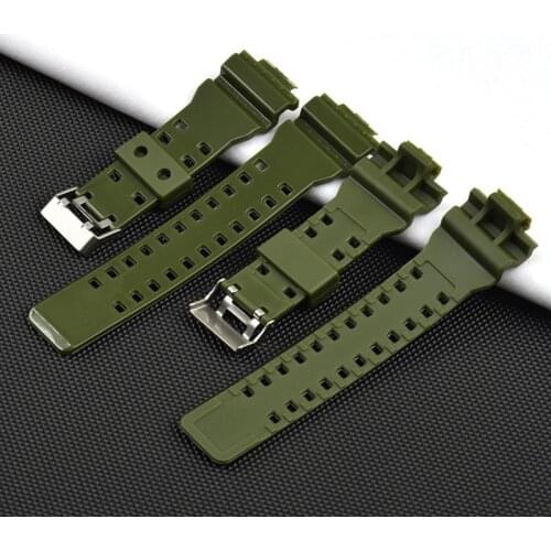 Band for Casio GA110/GD100/GA400/GLS-100 GLS-8900 G-8900/GR-8900/GW-8900 Waterproof Driving Belts PU Sport Watchband Strap