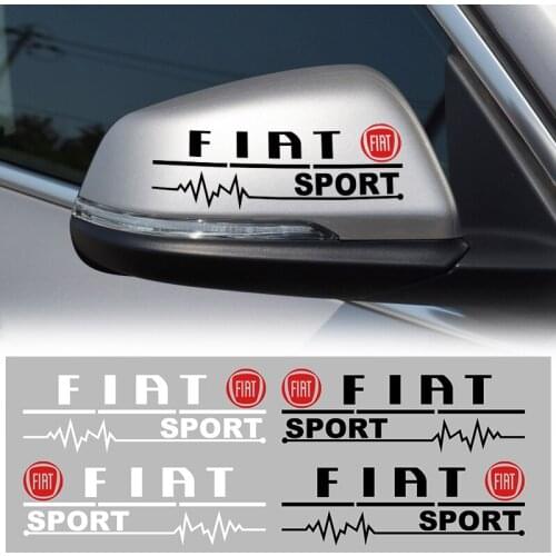 Car Styling Rearview Mirror Stickers Emblem Decal For FIAT Panda Bravo Punto Linea Croma 500 595 Ducato Tipo Doblo Accessories