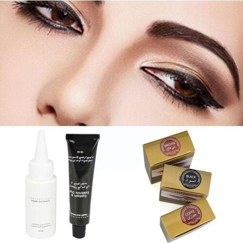 15 Minute Fast Tint Easy Dye Eyebrow Gel Lasting Waterproof Eyelash Mascara Eyebrow Non-Fading Tint Natural Long-Lasting O7T6