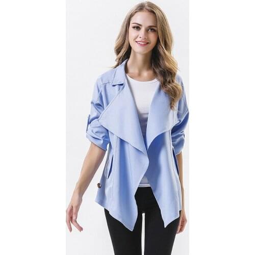 New Trench Coat 2020 for Women Spring Autumn Windbreaker Korean Coats Female Windbreakers Moda Feminina JR119 KJ2472