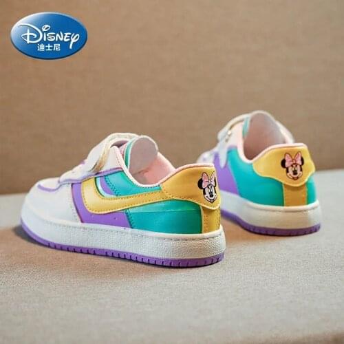 Disney childrens shoes cartoon Mickey boy casual shoes spring and autumn new soft bottom breathable girl white sneakers