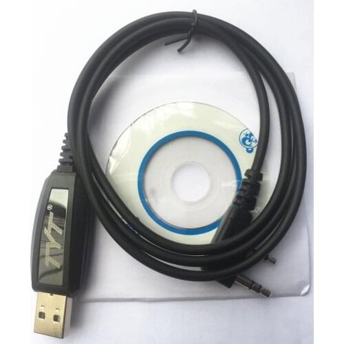 USB Programming Cable with software CD for Digital DMR Two Way Radio TYT MD-380 & MD-390 MD-UV380 MD-UV390