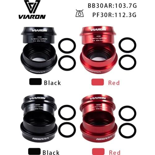 VIARON BB30/PF30 Ceramic Press-Fit Bike Bottom Bracket Ceramic Bearing MTB Bike 7075AL CNC axis GXP 24mm Bicycle Accessories