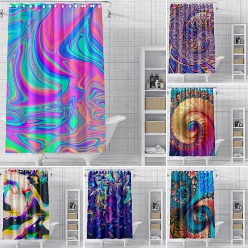 Waterproof Fabric Shower Curtain Abstract Marble Pattern Luxury Bath Curtains for Bathroom Decor with Hooks
