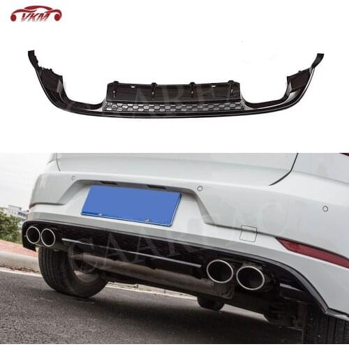 Rear Lip Diffuser Spoiler for VW Volkswagen Golf 7 7.5 MK7.5 Standard And GTI 2017 2018 2019 R style PP Plastic Black