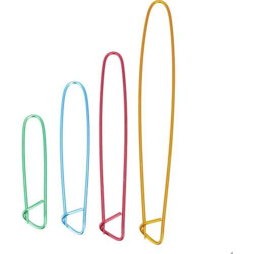 1 Set 4 Sizes Aluminum Stitch Holders Pins Knit Knitting Needles Crochet Hook DIY Crafts Sewing Tools 90/120/150/200mm