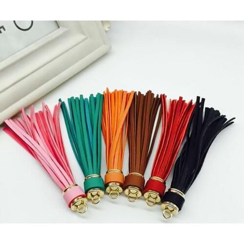 12pcs/lot Personalized suede tassel Pendant leather tassels for Keychain bag Cellphone Pendant home decoration DIY accessories