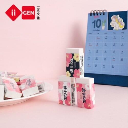 30pcs Cherry Creative Clover Sakura Style Cartoon Kawaii Eraser Rubber Eraser Student Promotional Gift Stationery Soft Durable