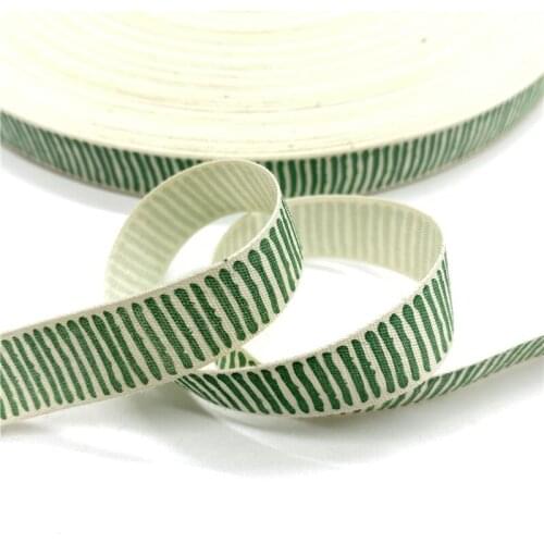 5Yards 15mm Cotton Ribbon Printed Cotton Ribbons For Wedding Christmas Decoration DIY Sewing Fabric #15