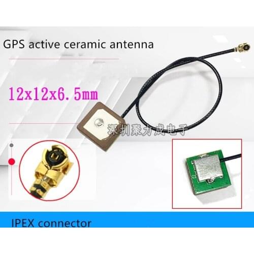 For minipcie module EC25-AF EC25-AU ME910C1-NA 10cm-30cm cable length GPS active ceramic antenna IPEX interface 12*12*6.5mm