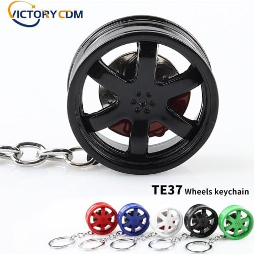 Car Rim Wheel Turbo keychain key Ring with Brake Discs Tire Wheel Keychain Motorcycle Key Chain Keyring For BMW Honda Toyota