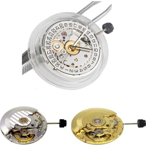 White/Gold Retro Clone Automatic 25 Jewels Watch Movement For ETA 2824 2824-2 Replacement Repair Part For Mechnical 2824 2824-2