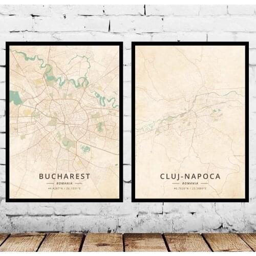Bucharest ClujNapoca Romania Poster