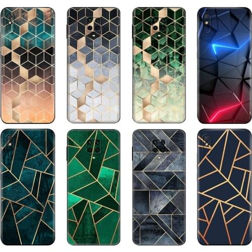 Black tpu Case For Xiaomi Redmi 7A 8 8A 9 9A 9C Case Redmi Note 8T 8 Pro T Note 9 9S 9 Pro Case geometric