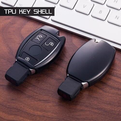 Black Key Cover Fob Case TPU Smart Protective for Mercedes A B C E G GL ML Class