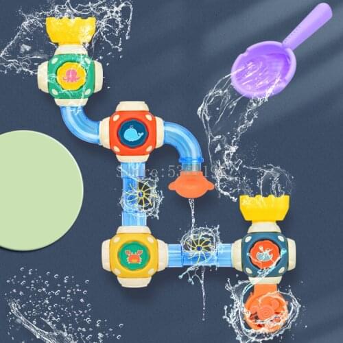 Baby Kids Bath Toy Suction Cup Track Water Games Toys Children Water Bathroom Bath Shower Water Bath Toy For Children Summer Toy
