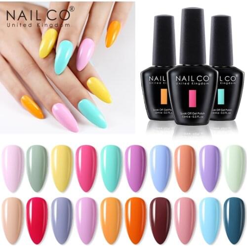 NAILCO Fashion 15ML Gel Nail Polish Soak Off UV Nail Art Semi-permanent Varnish Lacquer Manicure Nail Supplies For Professinals