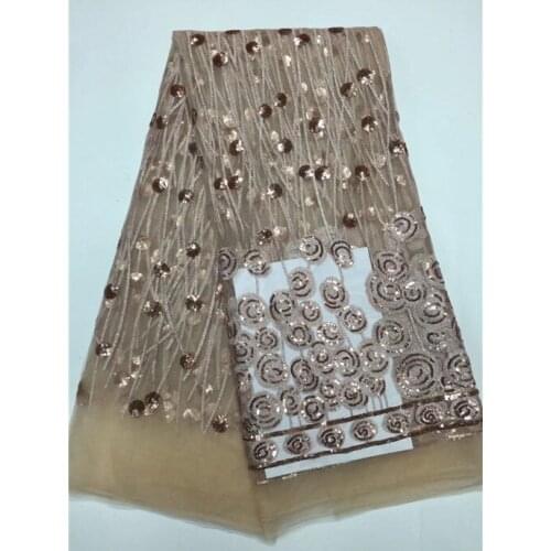Guipure Lace Fabric High Quality African Lace Fabric 2018 In Sequines For Evening Dress African Lace with gold black sequin red