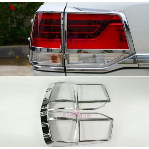 Chrome Car Styling Taillight Cover Lamp Trim Light Overlay 2016 2017 2018 For Toyota LC Land Cruiser 200 Accessories