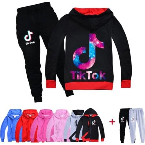 TIK TOK Jackets Outfits Boys Girls Clothes Sets Cute Children Clothing Set Boutique 2-15 Years Christmas