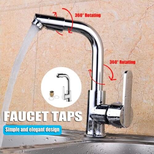RUYAGE Kitchen Faucets Single Hole Tap For Kitchen Rotating Handle Cold And Hot Water And Bathroom Basin Chrome RY06