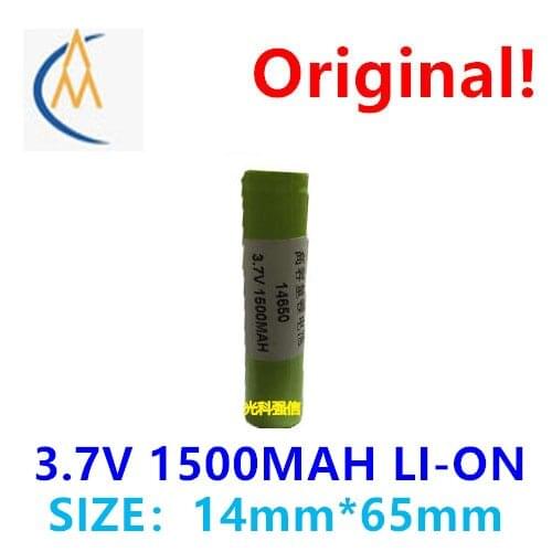 Brand new genuine 3.7V polymer lithium rechargeable battery 14650 1500mah flashlight equipment flat head equipment toys
