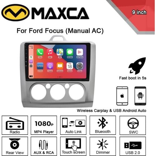 MAXCA 9 inch Wireless Carplay auto radio For Ford Focus Multimedia Video Player