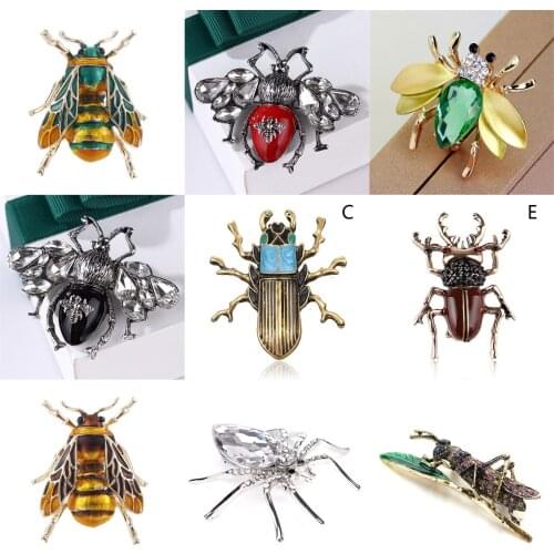Cute Animal Bee Brooch For Women Unisex Insect Brooches Pins Vintage Jewelry Fashion Insect Brooches Pins Clothing Accessories