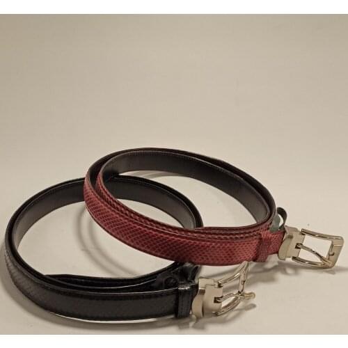 Men Genuine Leather Belt Female Vintage Metal Buckle 2021 New Fashion Waistband Natural Snake Red Skin Black Luxury