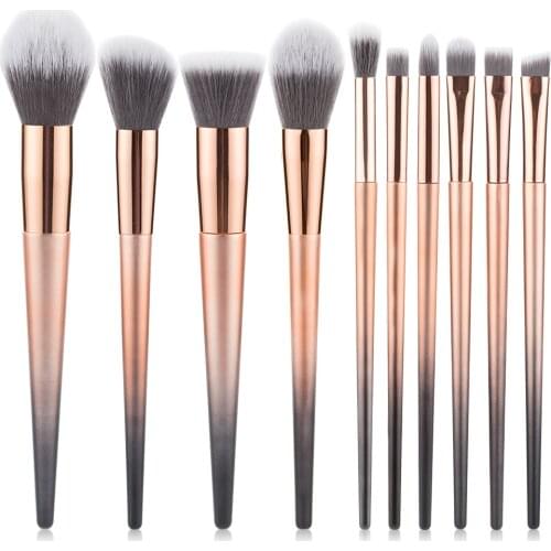Gradient Makeup Brushes Sets Highlighter Eye Cosmetic Powder Foundation Eye Shadow Cosmetics Professional Eyebrows Soft Hair