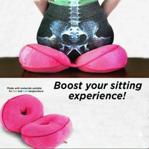 Posture Correcting Cushion Lifts The Hip Push Up Plush Cushion Dual Comfort Seat Cushion Orthopedic Sponge Sitting Mat