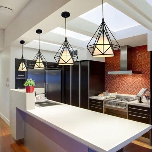 Groom kitchen bedroom bar hotel Lighting haging lamp home decor WJ430Modern industrial diamond pendant lights living