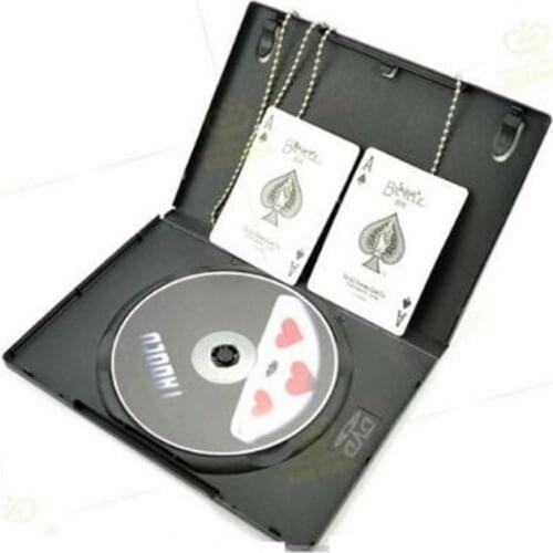 Tagged By Richard Sanders Necklace Knot Find Card Box Packing With DVD Magic Trick Close Up Street Stage Card Magic Prop