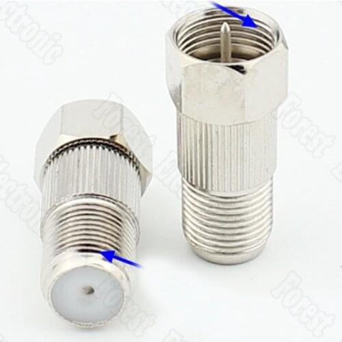 F Head Metric Male To Imperial Female Connector Internal/External Thread Adapter Connector