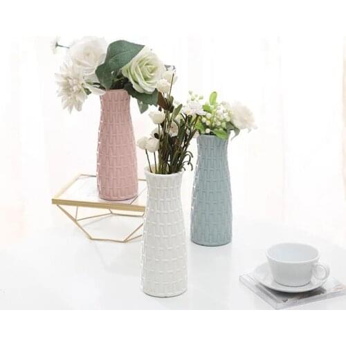 Plastic Vase Dining Table Decoration Living Room Creative Style Dried Flower Flower Arrangement Container Desktop Ornaments