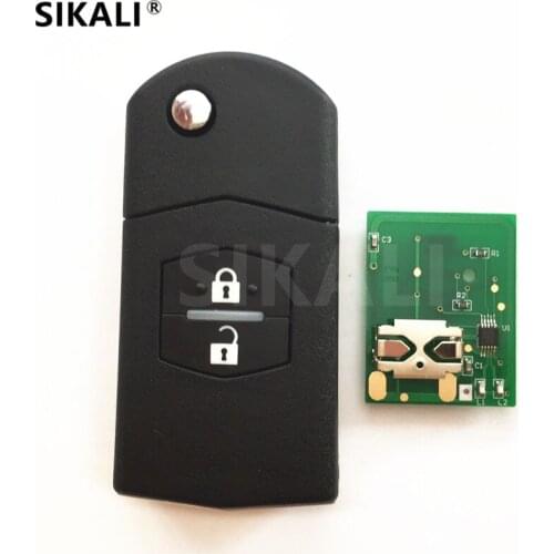 2 Buttons Remote Car Key for SKE126-01 SKE126-A1 Vehicle Control Alarm Frequency 433MHz, 4D63 Chip Optional for Mazda