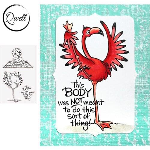 QWELL Animal Pug Red-crowned Crane Clear Transparent Stamps For DIY Scrapbooking Craft Paper Cards Making Template 2020