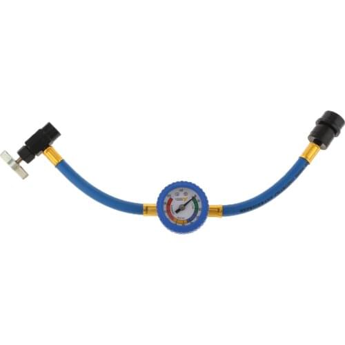 R134 A Air conditioning system charging measuring hose pressure gauge valve pipe