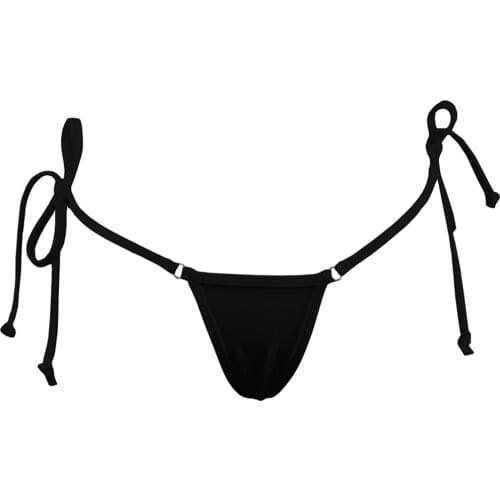 Sexy Tiny Sexy String Side Tie Brazilian Bikini Bottom Swimwear Women Micro Mini Thong Brasil Female Tanga Panty Underwear K100