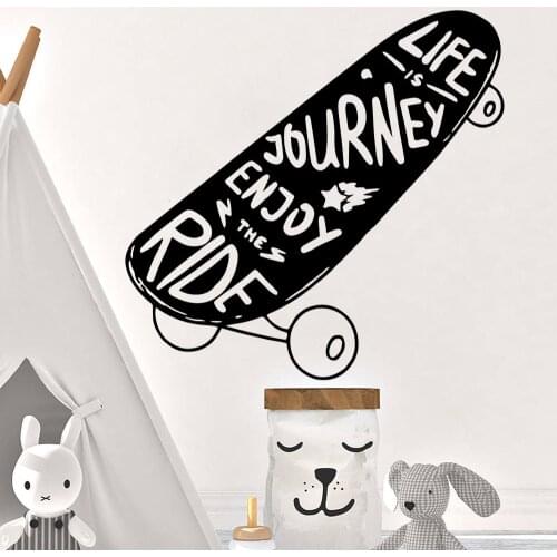 Removable skate Wall Stickers Self Adhesive Art Wallpaper For Living Room Bedroom Decoration