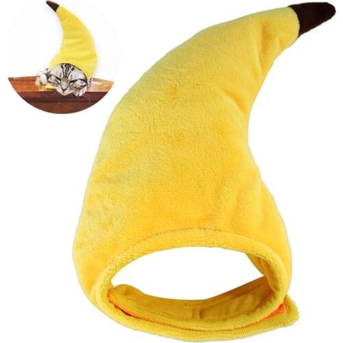 Pet Hat Headgear Banana Shape Pet Caps Small Dogs Cats Funny Outfit Clothing For Party