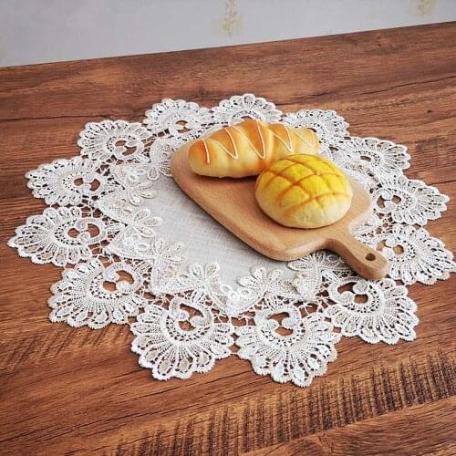 Modern High-quality Linen Lace Trim Round Tablecloth Bedroom Balcony Small Table Cover Cloth Kitchen Tapete Party Decoration