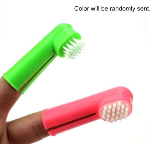 Super Soft Pet Finger Toothbrush Teddy Dog Brush Bad Breath Tartar Teeth Tool Dog Cat Cleaning Pet Supplies Dog Toothbrush New