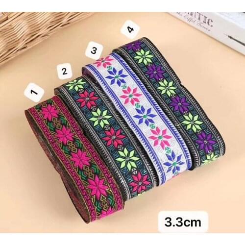 3.3cm ethnic style folk style nation style jacquard ribbon,jacquard webbing,garment ribbon,shoes ribbon,bag ribbon,QC0708C